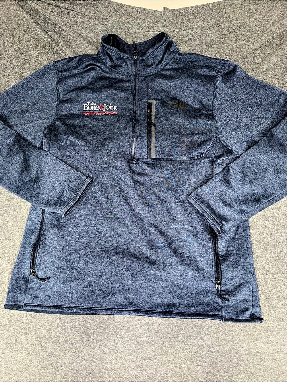 The North Face Quarter-Zip Fleece Pullover with Chest Pocket Men's Blue XL